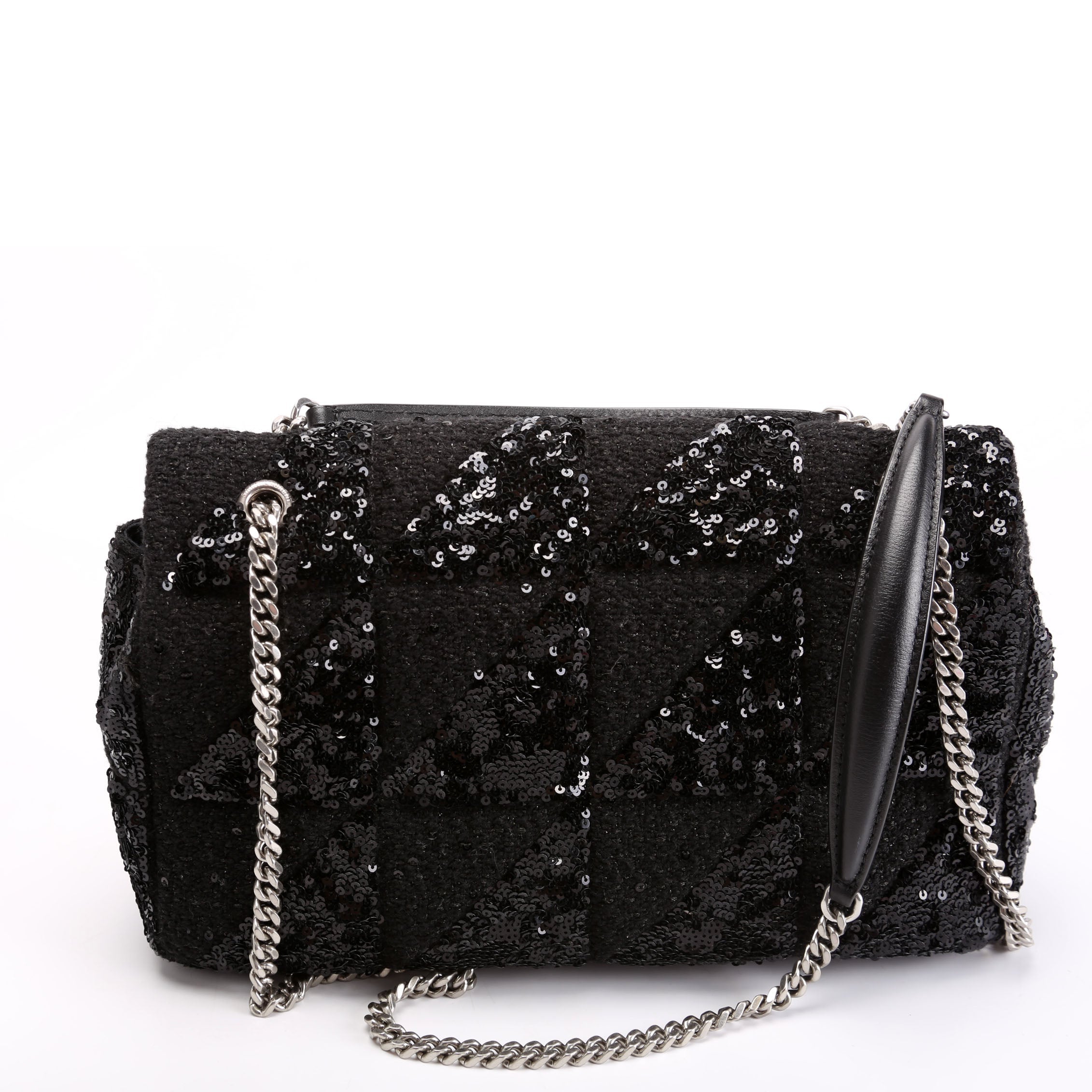 SAINT LAURENT Sequin Patchwork Jamie Medium 515821 Black