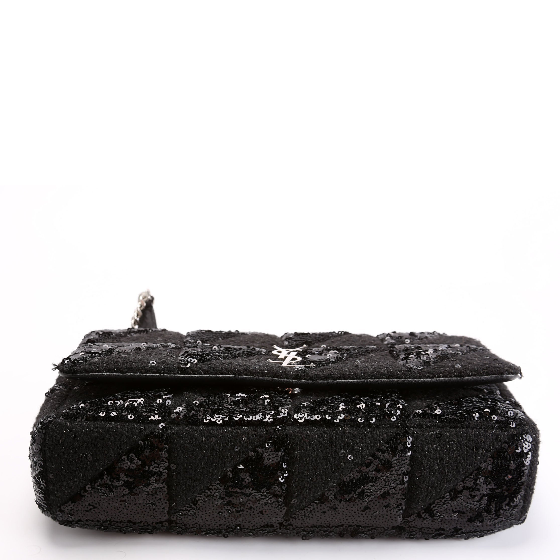 SAINT LAURENT Sequin Patchwork Jamie Medium 515821 Black