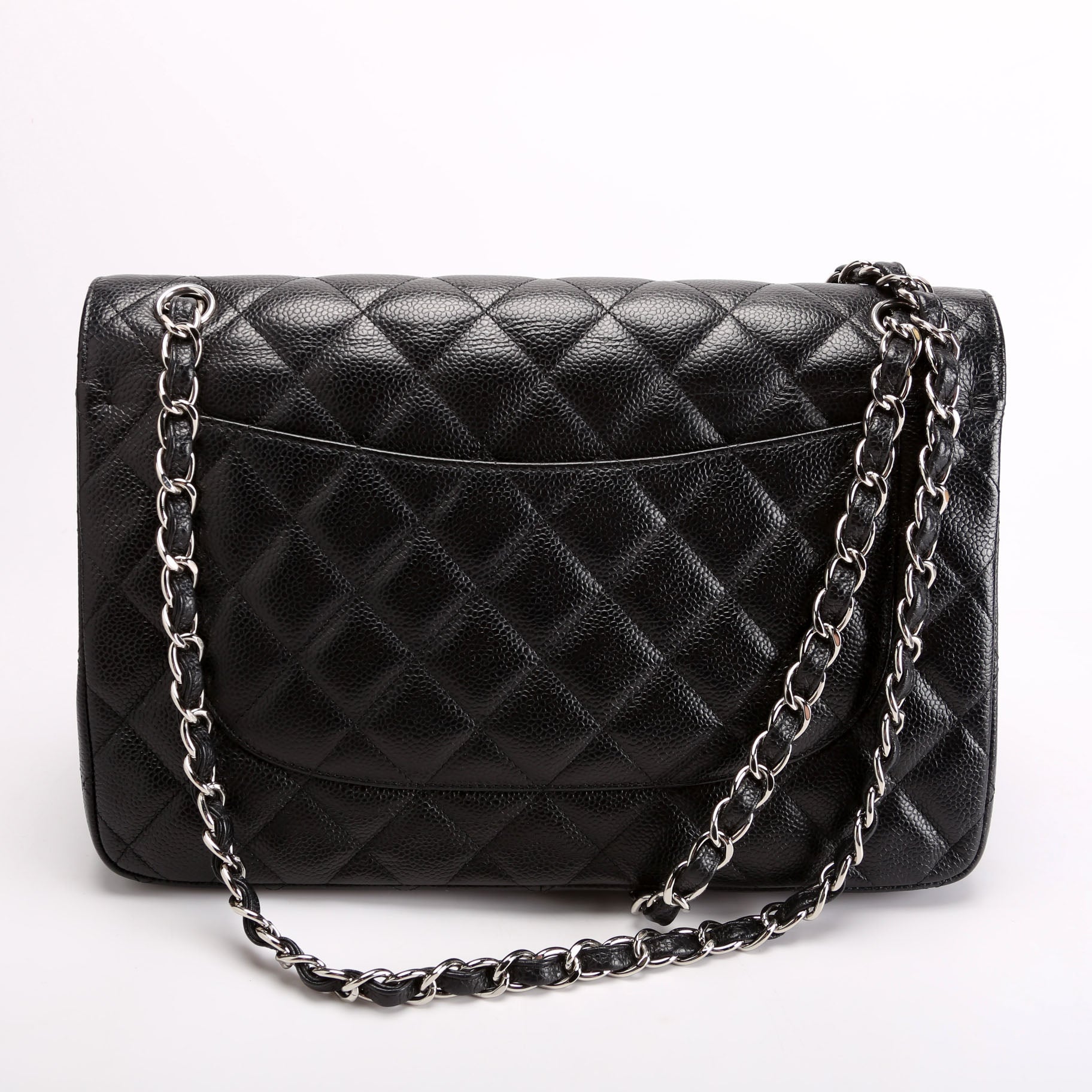 Classic Flap Jumbo Caviar Black/Silver