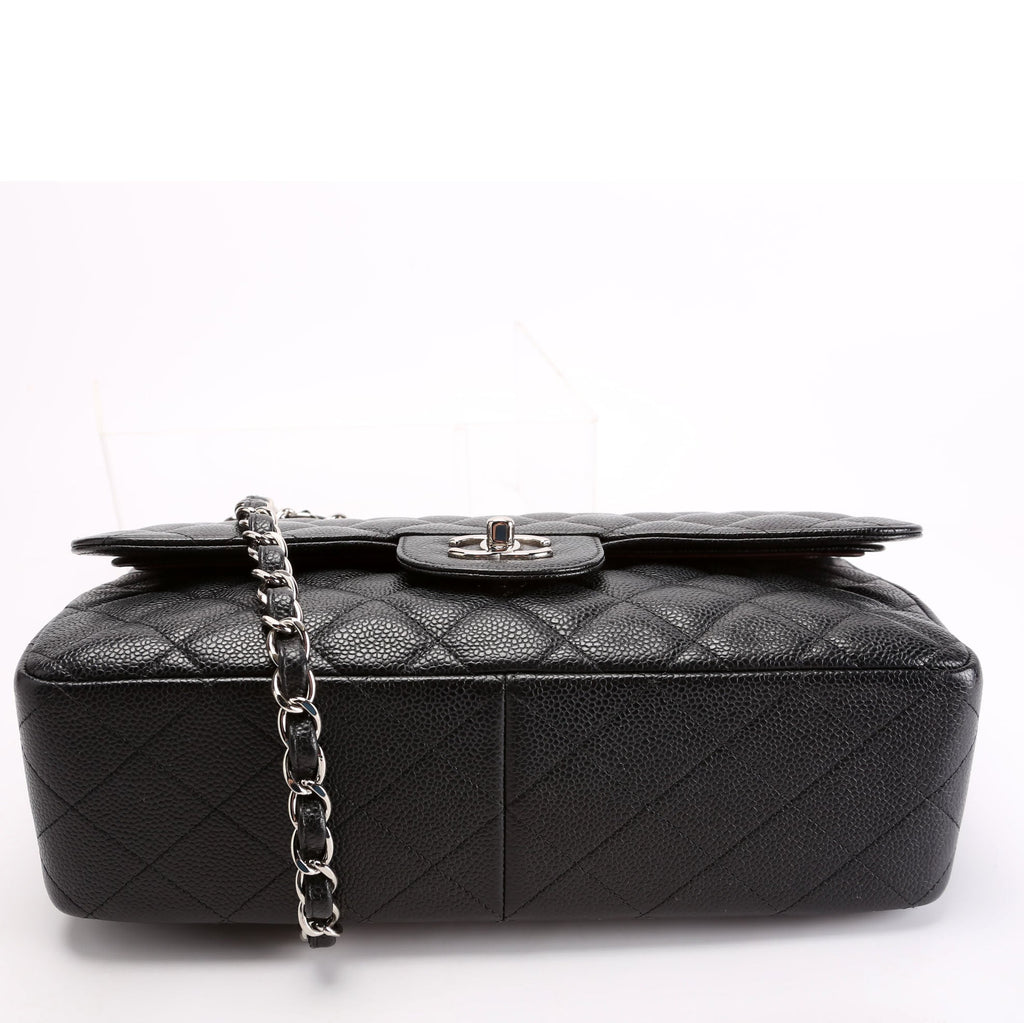 Classic Flap Jumbo Caviar Black/Silver