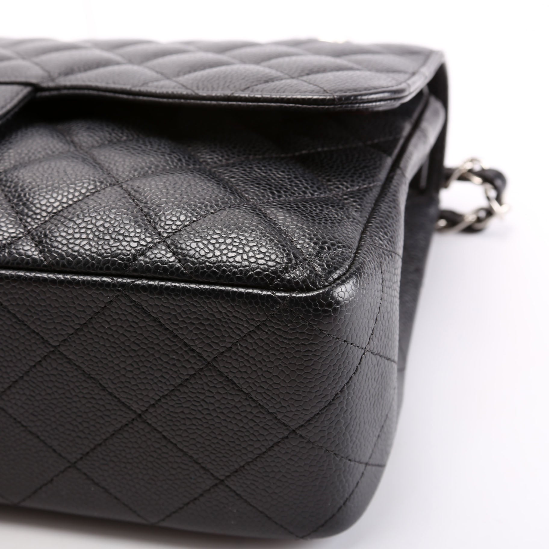 Classic Flap Jumbo Caviar Black/Silver