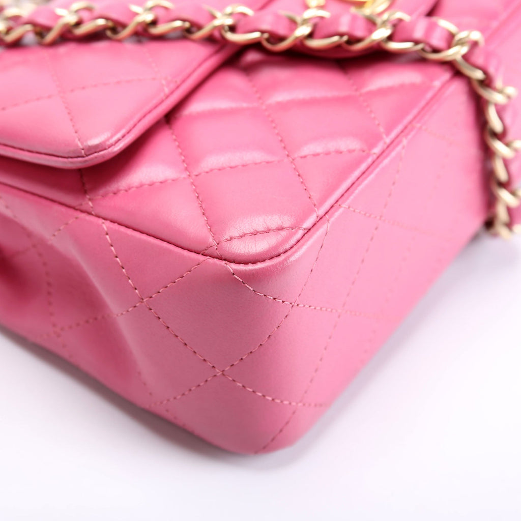 Classic Flap Mini Rectangle Lambskin 17M Pink