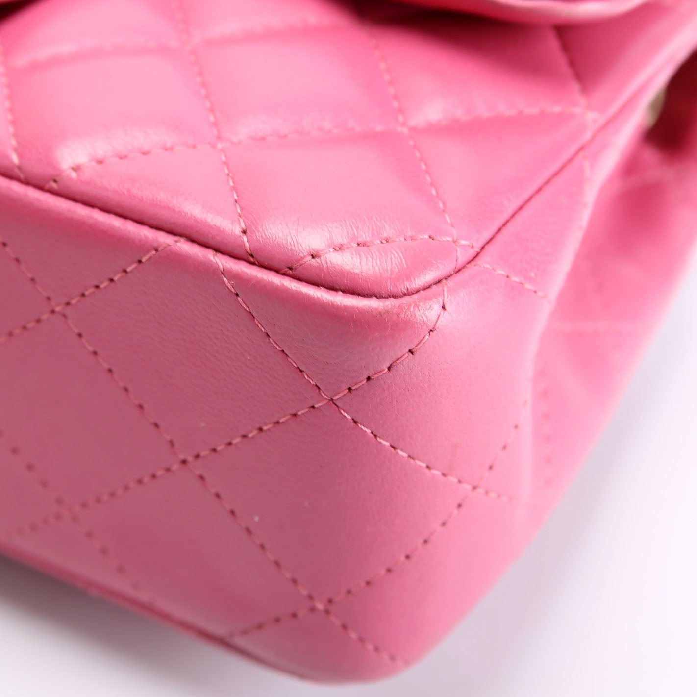 Classic Flap Mini Rectangle Lambskin 17M Pink