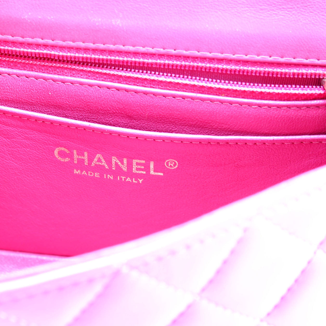 Classic Flap Mini Rectangle Lambskin 17M Pink