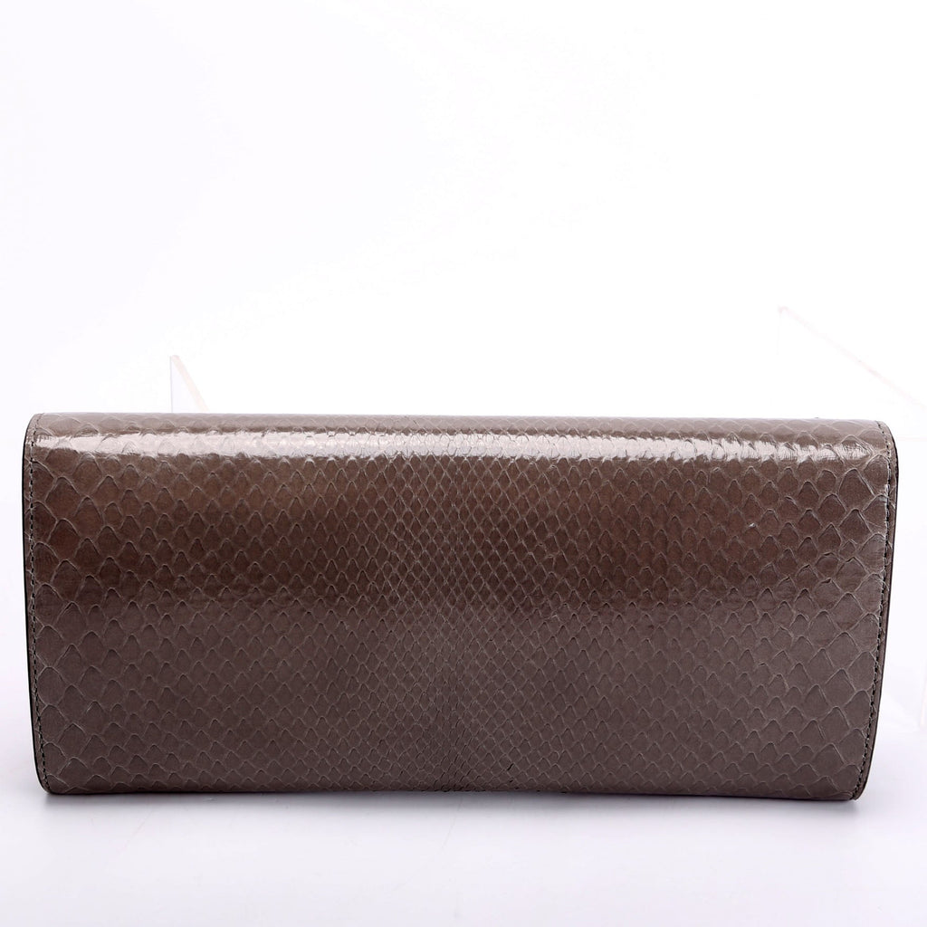 594101 GG Torchon Calfskin Broadway Envelope Clutch Gray