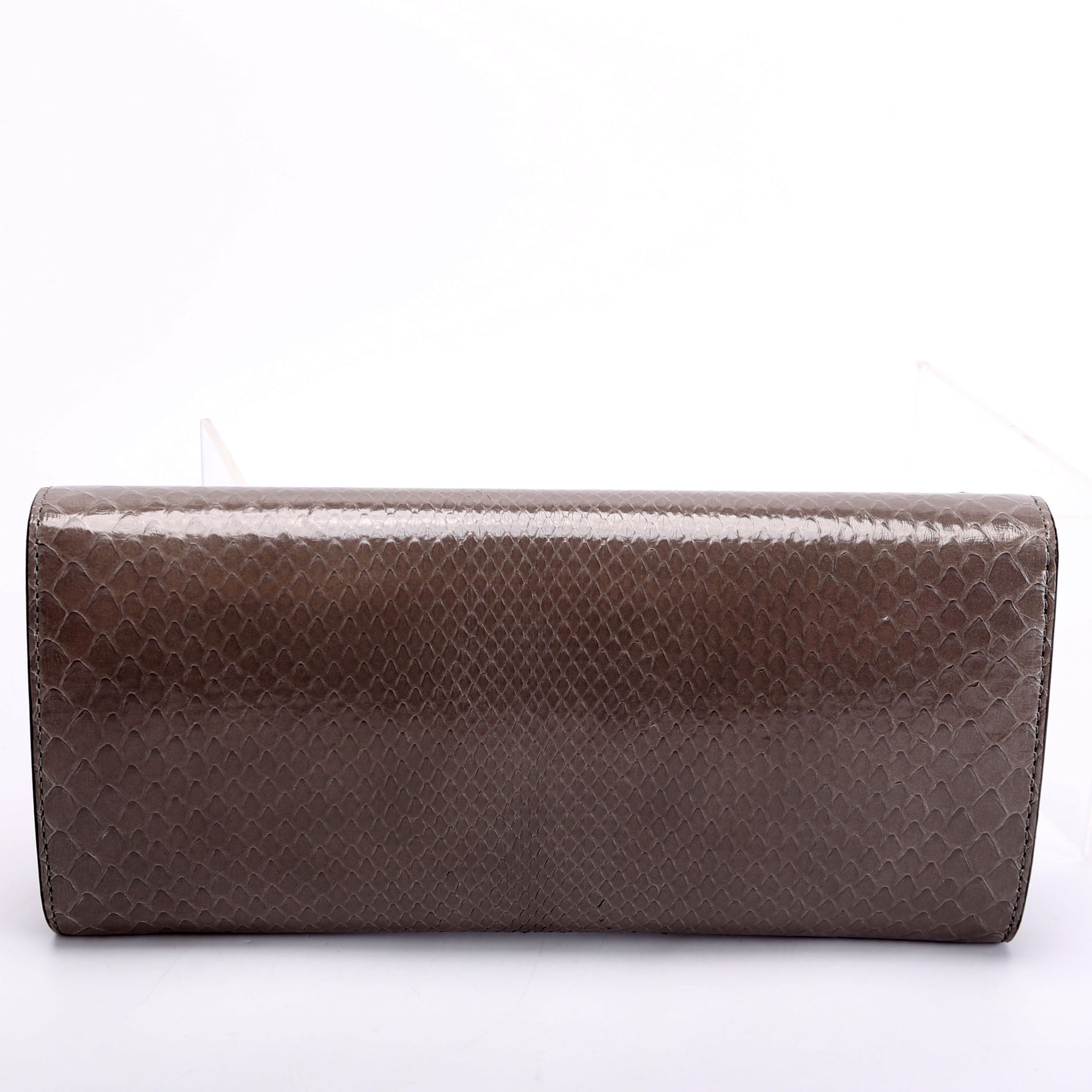 594101 GG Torchon Calfskin Broadway Envelope Clutch Gray
