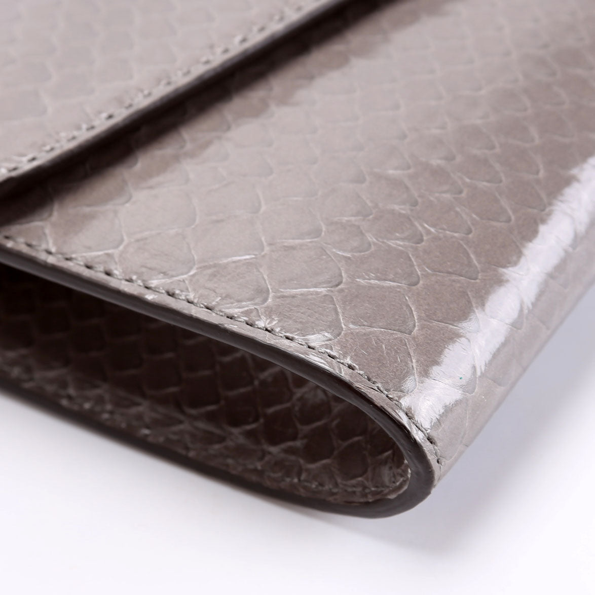 594101 GG Torchon Calfskin Broadway Envelope Clutch Gray