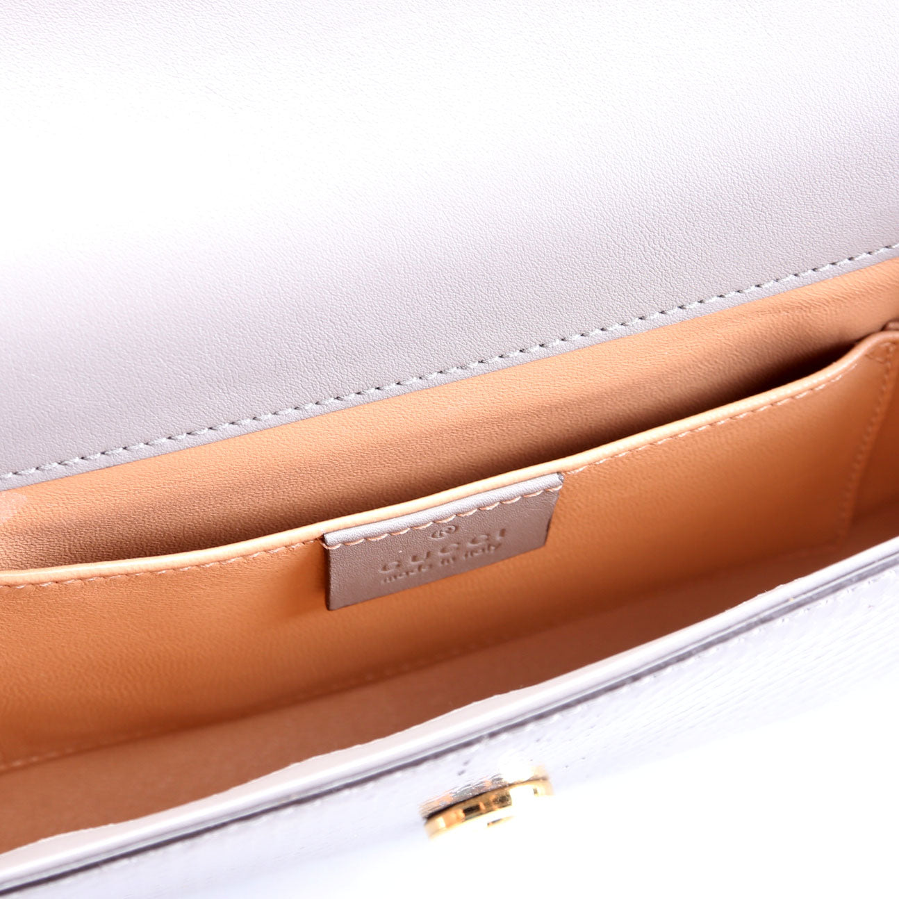 594101 GG Torchon Calfskin Broadway Envelope Clutch Gray