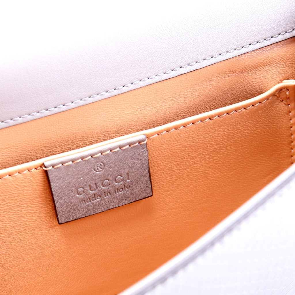 594101 GG Torchon Calfskin Broadway Envelope Clutch Gray