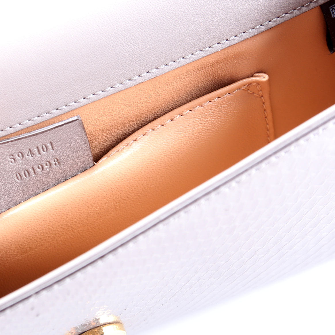 594101 GG Torchon Calfskin Broadway Envelope Clutch Gray