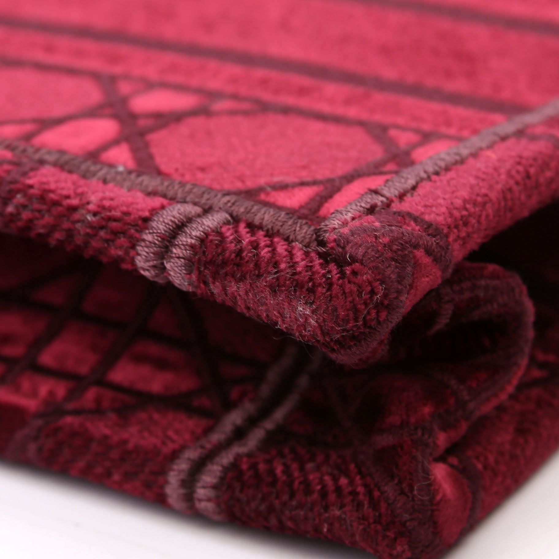 Mini Book Tote Velour Burgundy