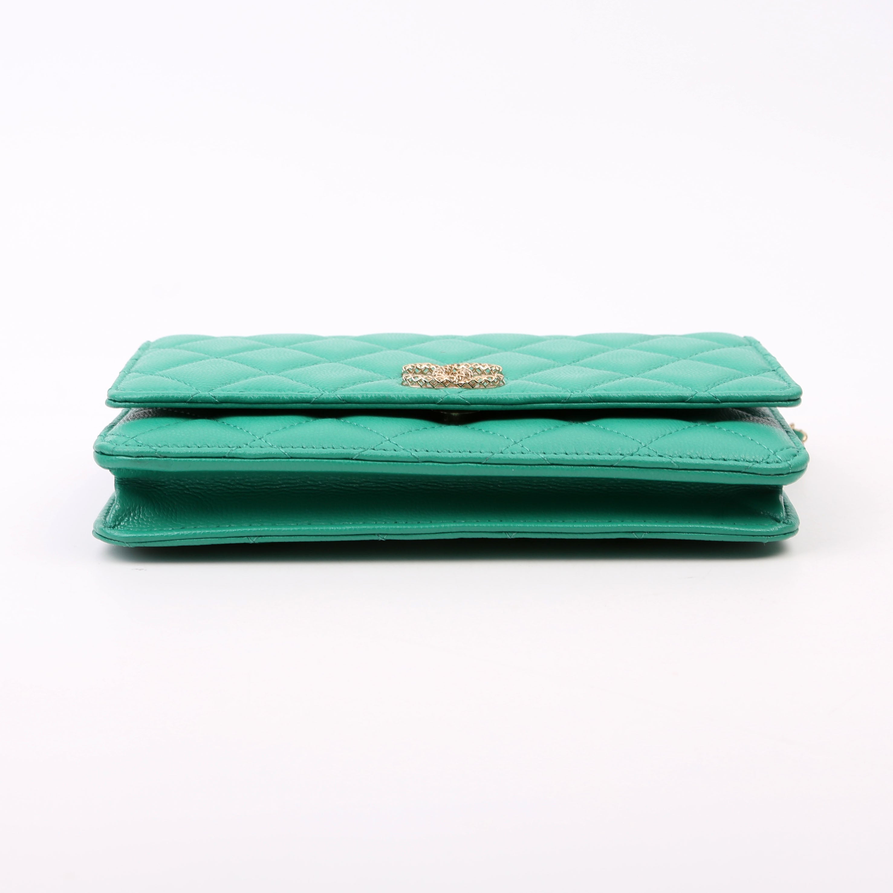 WOC Classic Quilted Caviar RFID Green