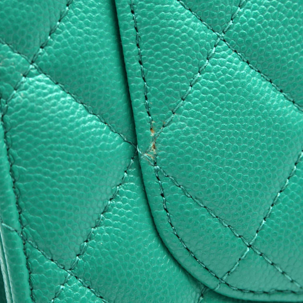 WOC Classic Quilted Caviar RFID Green