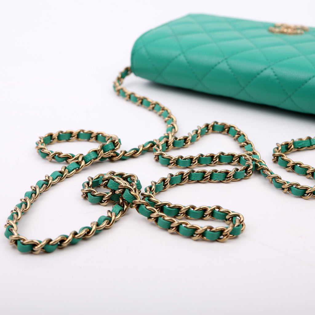 WOC Classic Quilted Caviar RFID Green