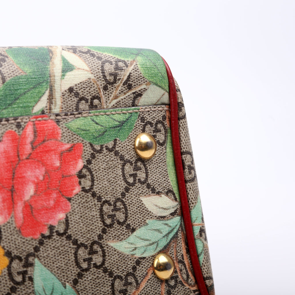 409529 GG Tian Boston Bag Small Red/Multicolor