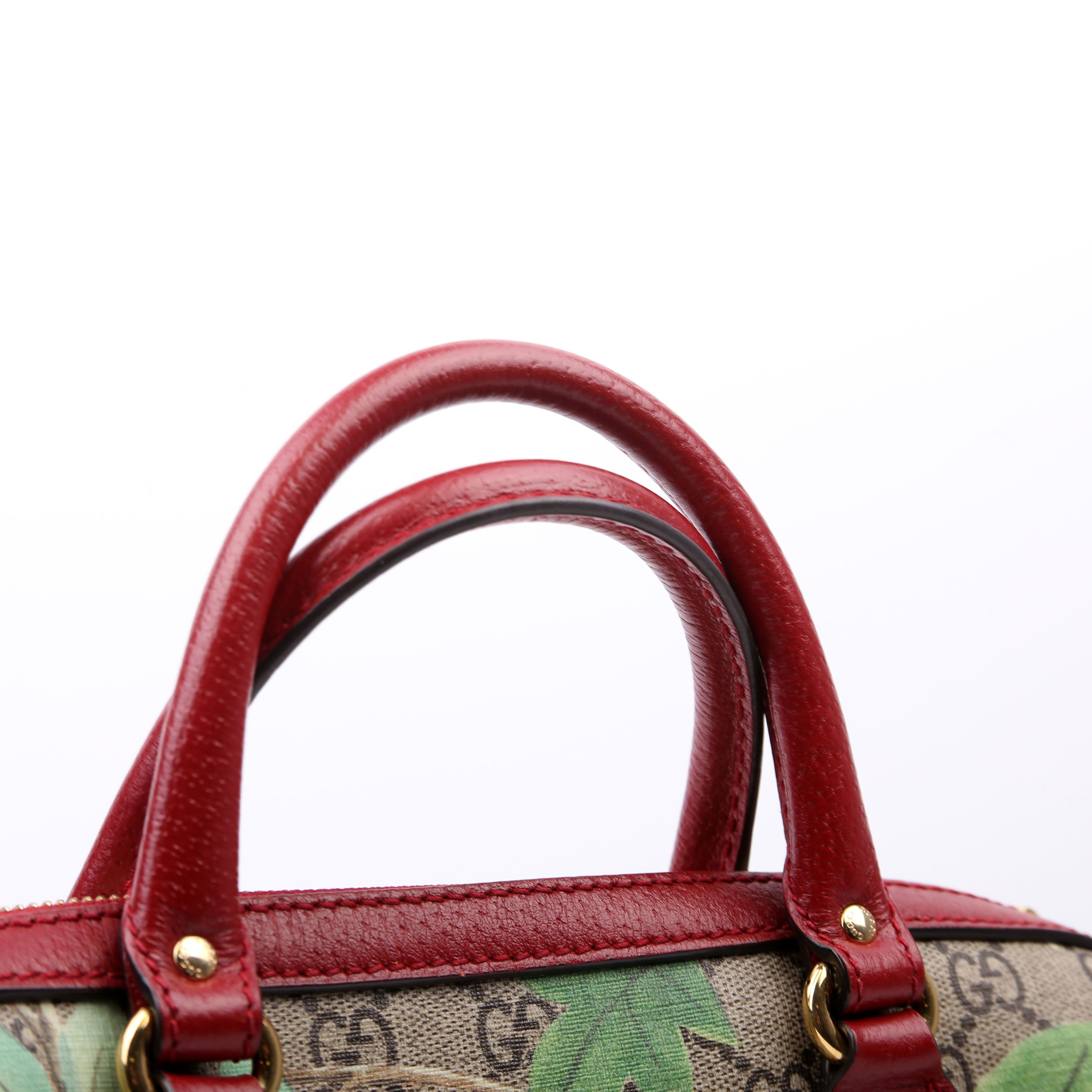 409529 GG Tian Boston Bag Small Red/Multicolor