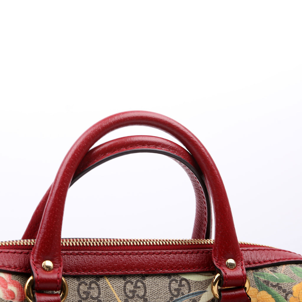 409529 GG Tian Boston Bag Small Red/Multicolor