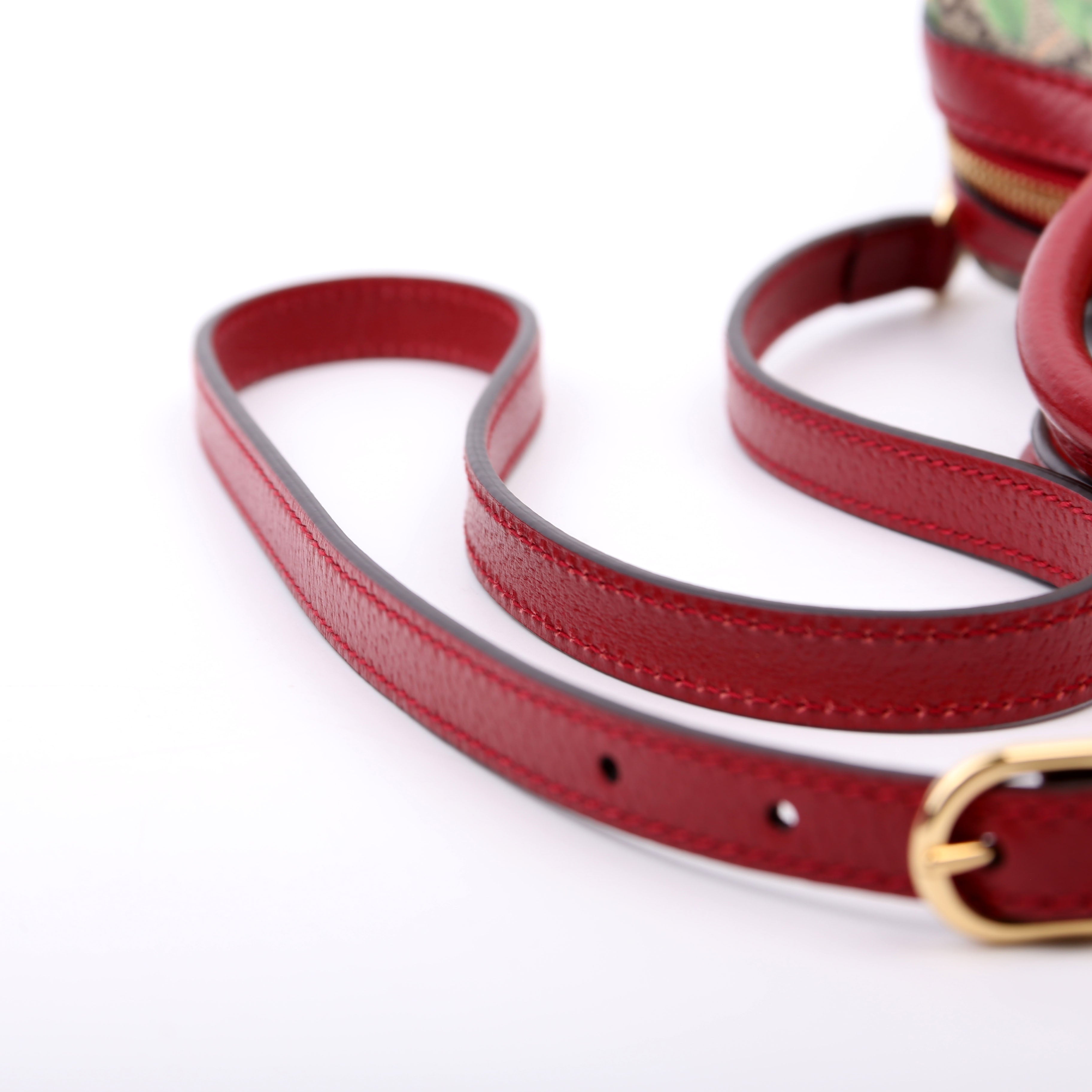 409529 GG Tian Boston Bag Small Red/Multicolor