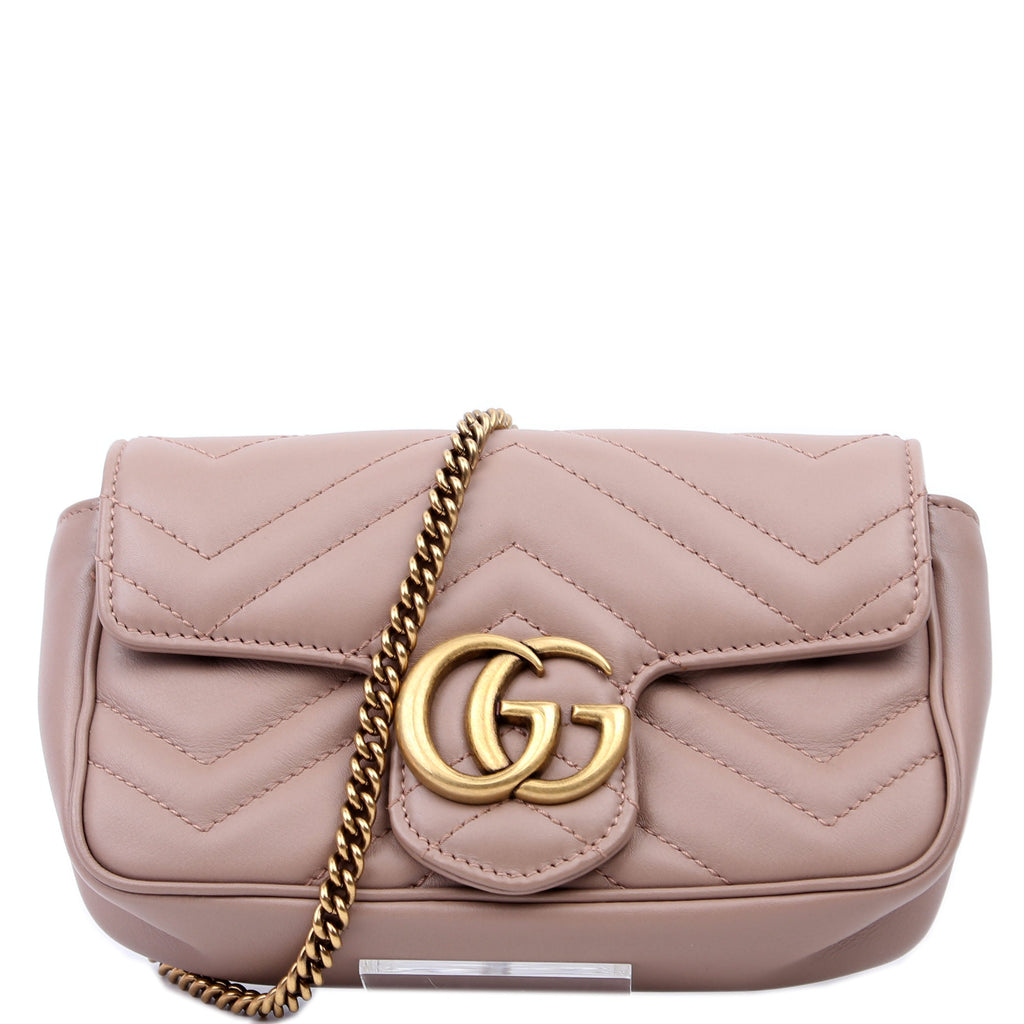 476433 Marmont Leather Super Mini Flap Tan