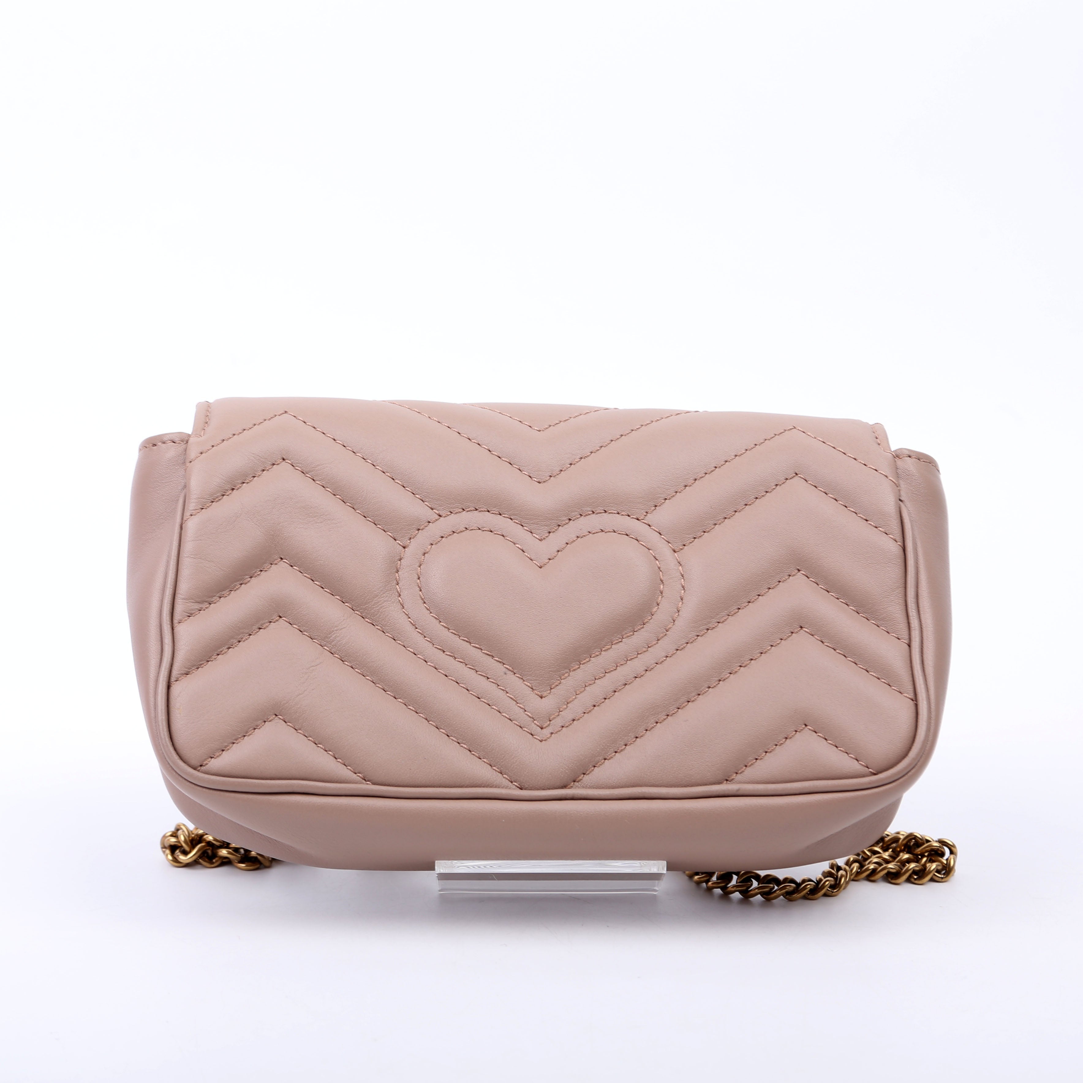 476433 Marmont Leather Super Mini Flap Tan
