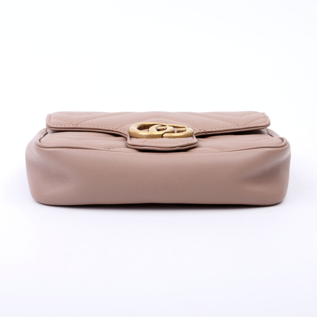 476433 Marmont Leather Super Mini Flap Tan
