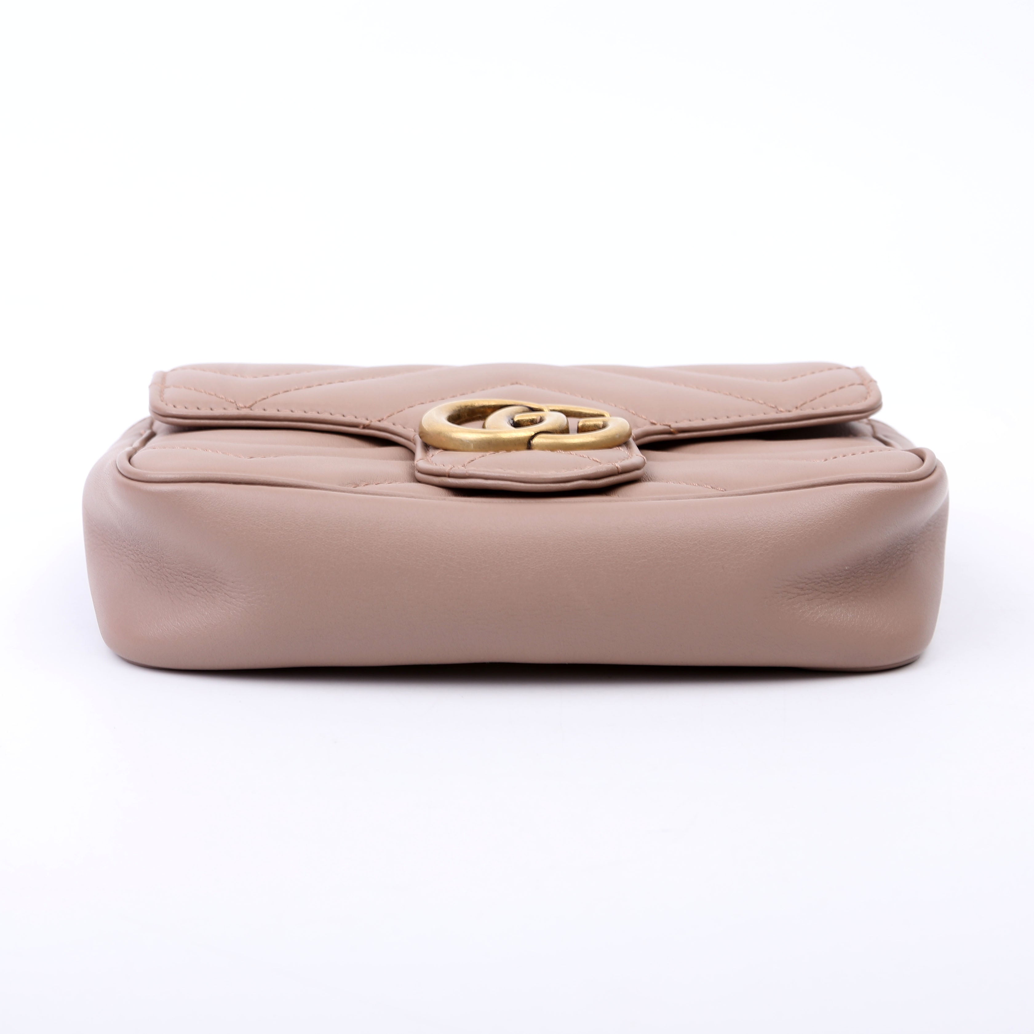 476433 Marmont Leather Super Mini Flap Tan