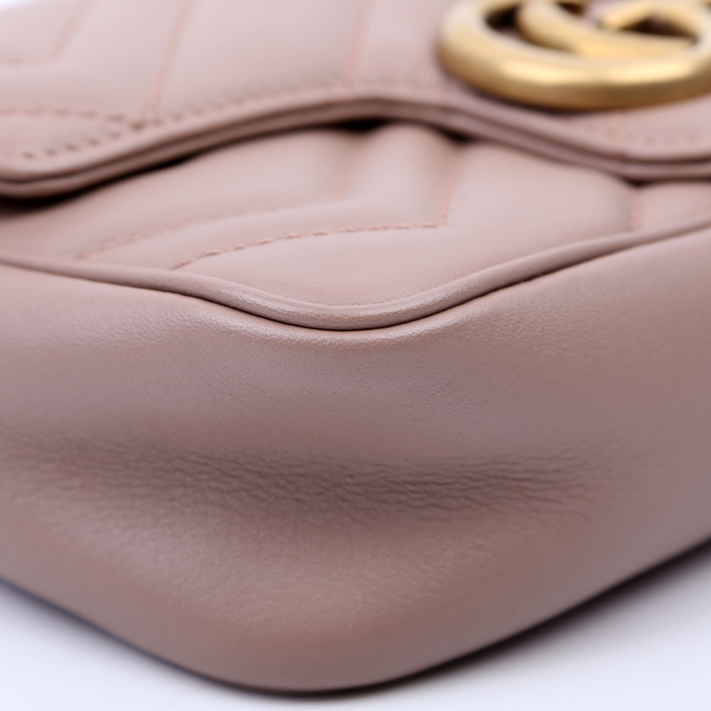 476433 Marmont Leather Super Mini Flap Tan