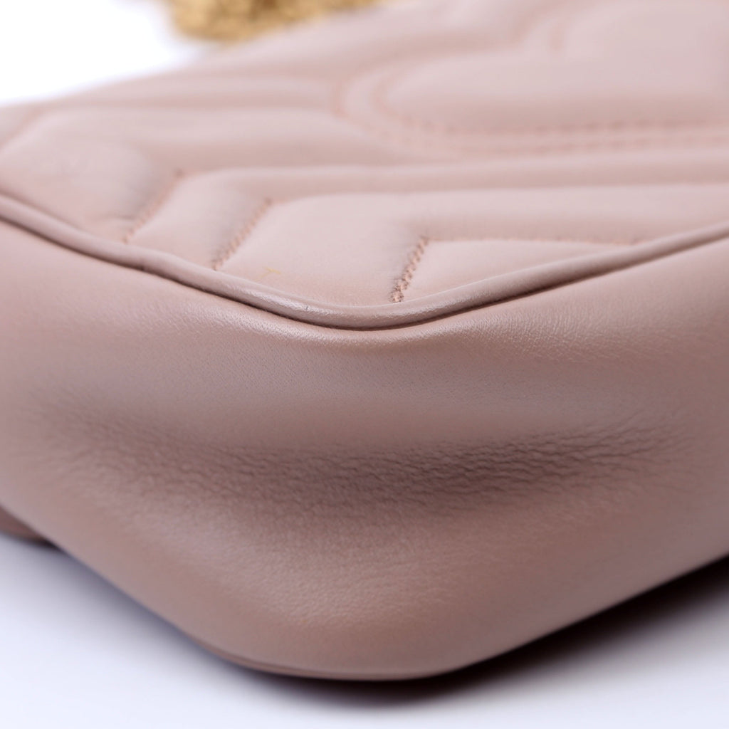 476433 Marmont Leather Super Mini Flap Tan