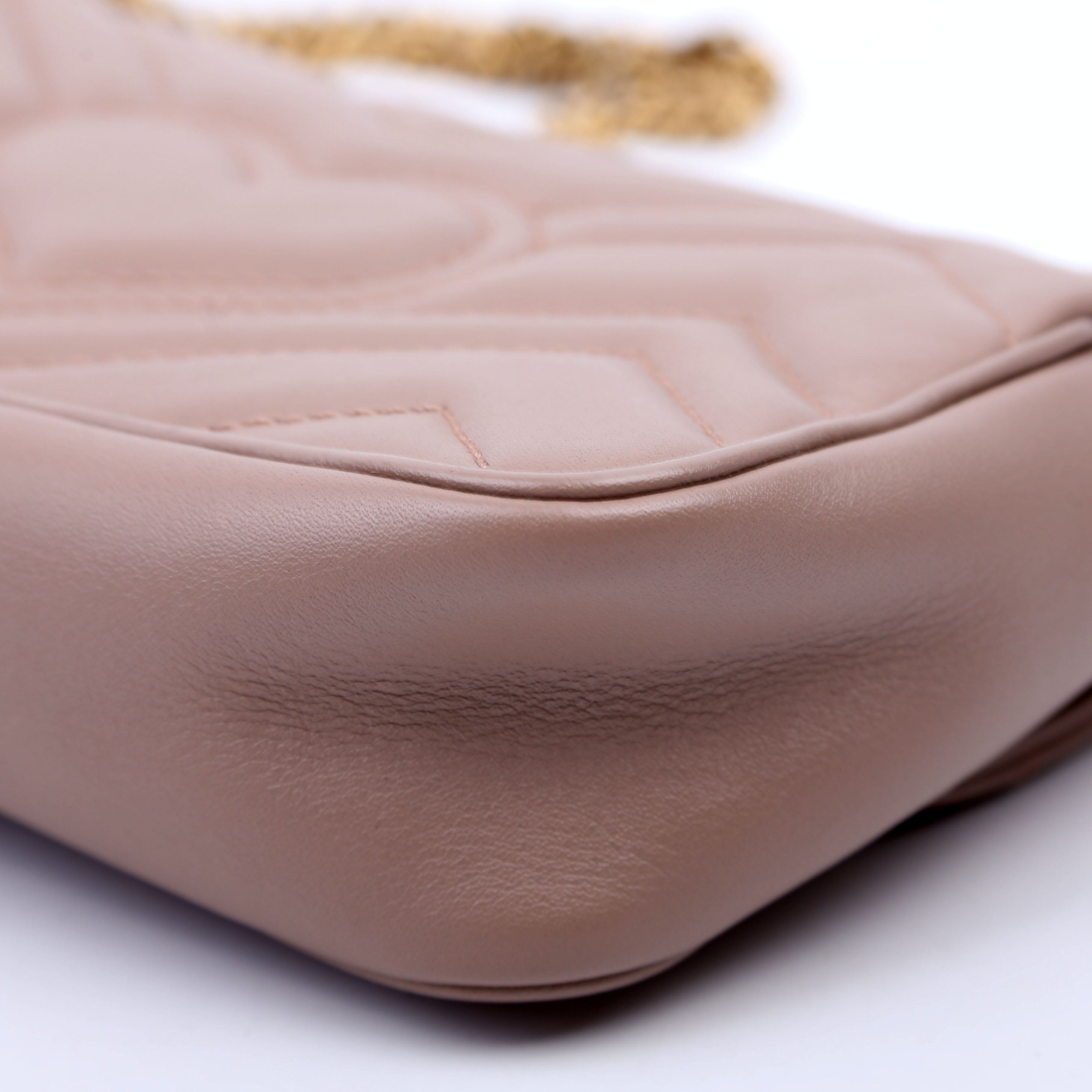 476433 Marmont Leather Super Mini Flap Tan