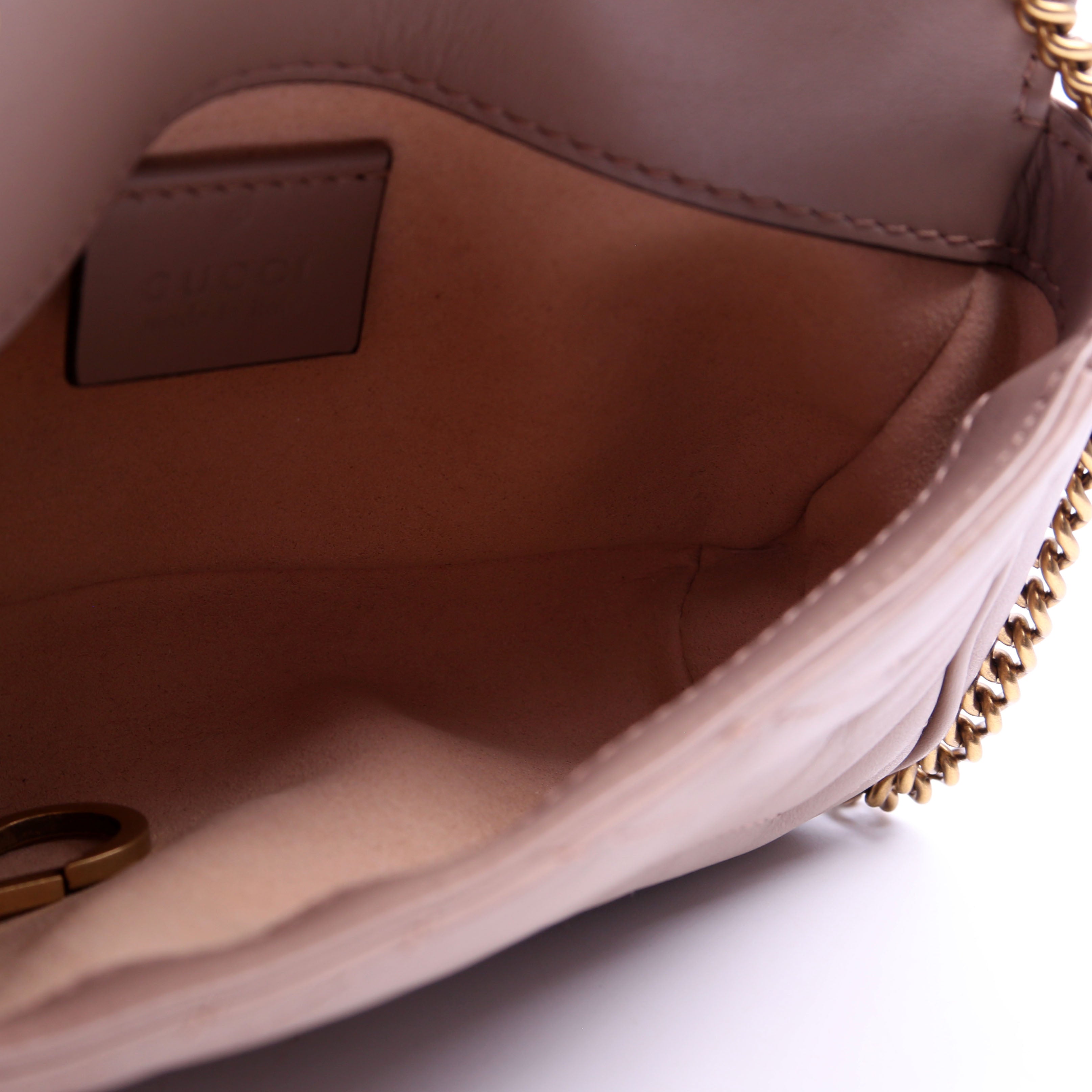 476433 Marmont Leather Super Mini Flap Tan