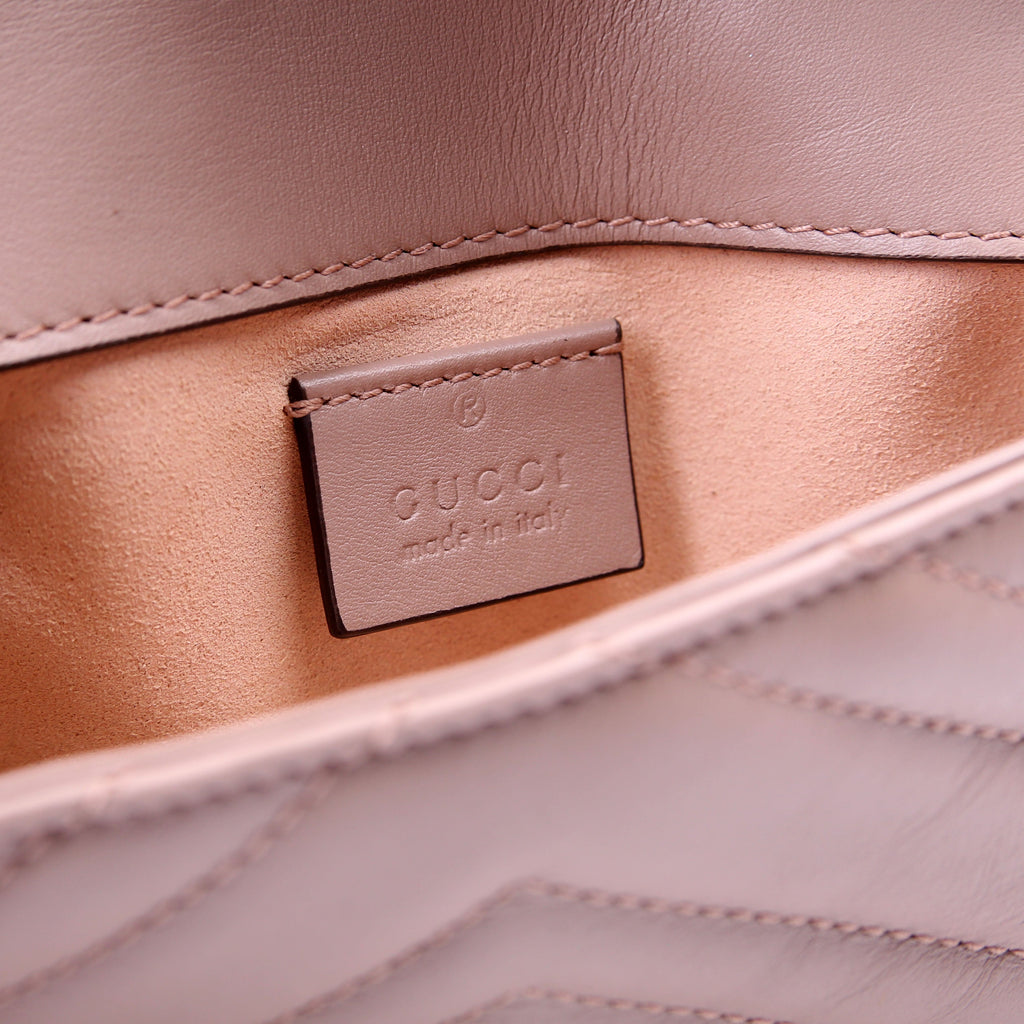 476433 Marmont Leather Super Mini Flap Tan