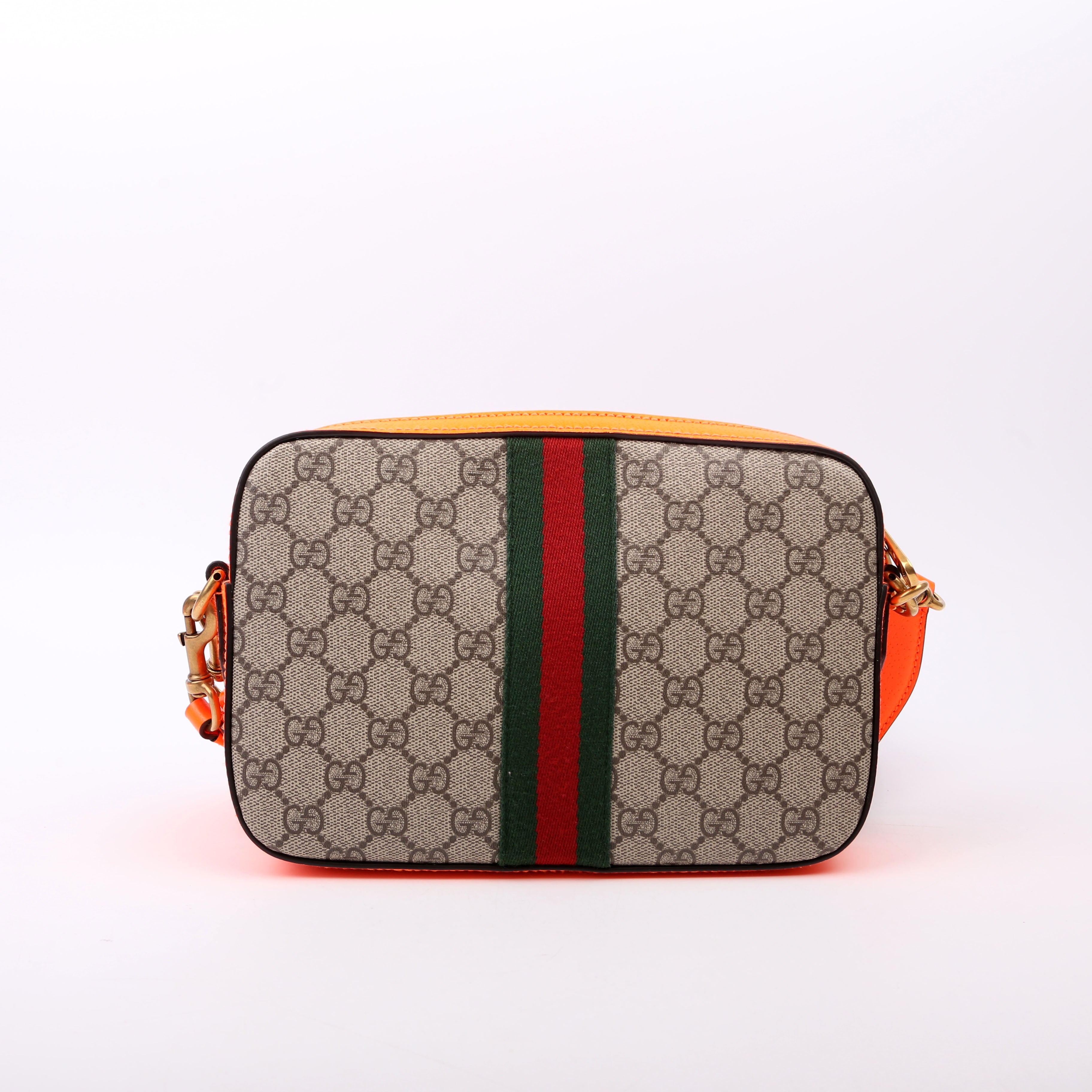 699439 GG Supreme Ophidia Small Wristlet Crossbody Orange