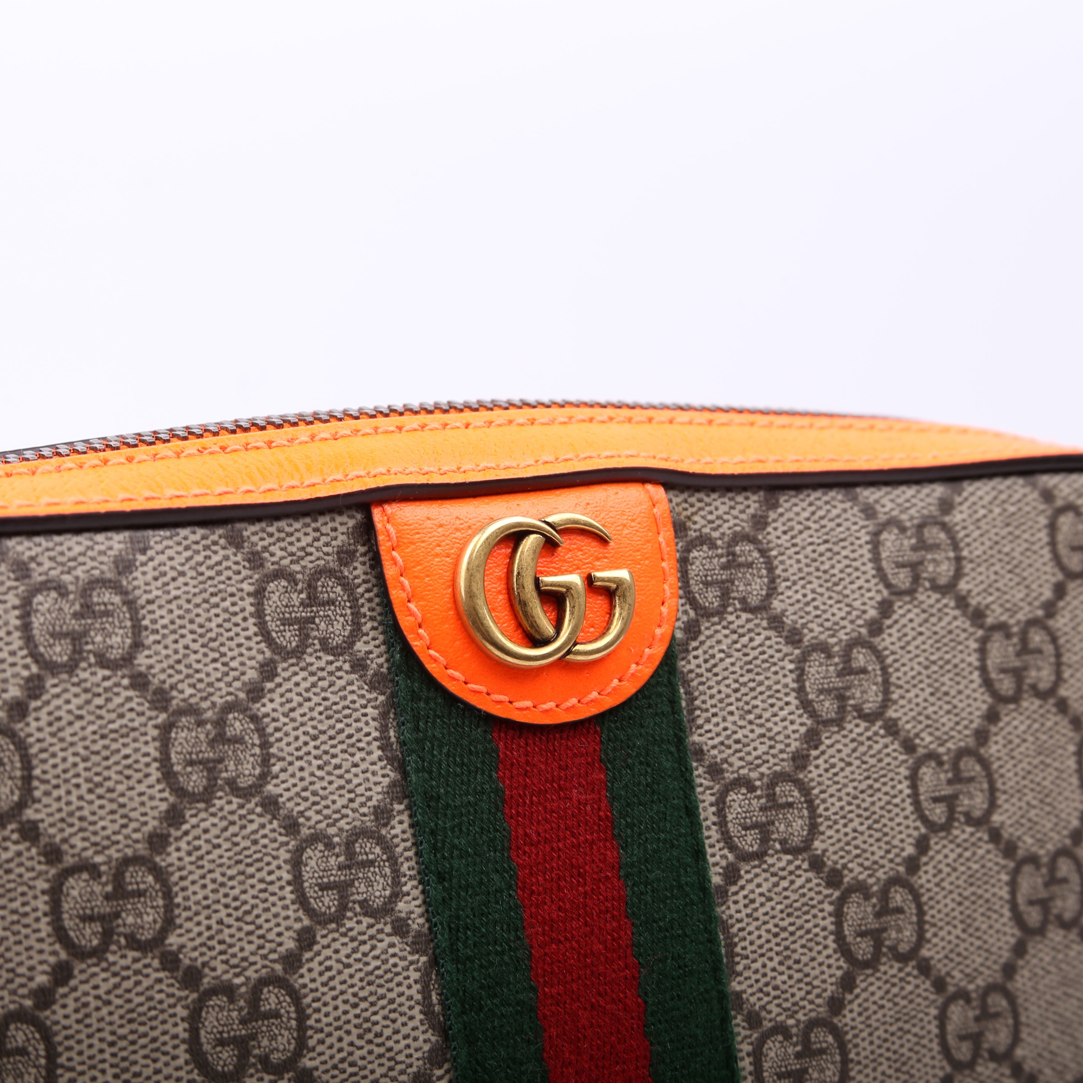 699439 GG Supreme Ophidia Small Wristlet Crossbody Orange
