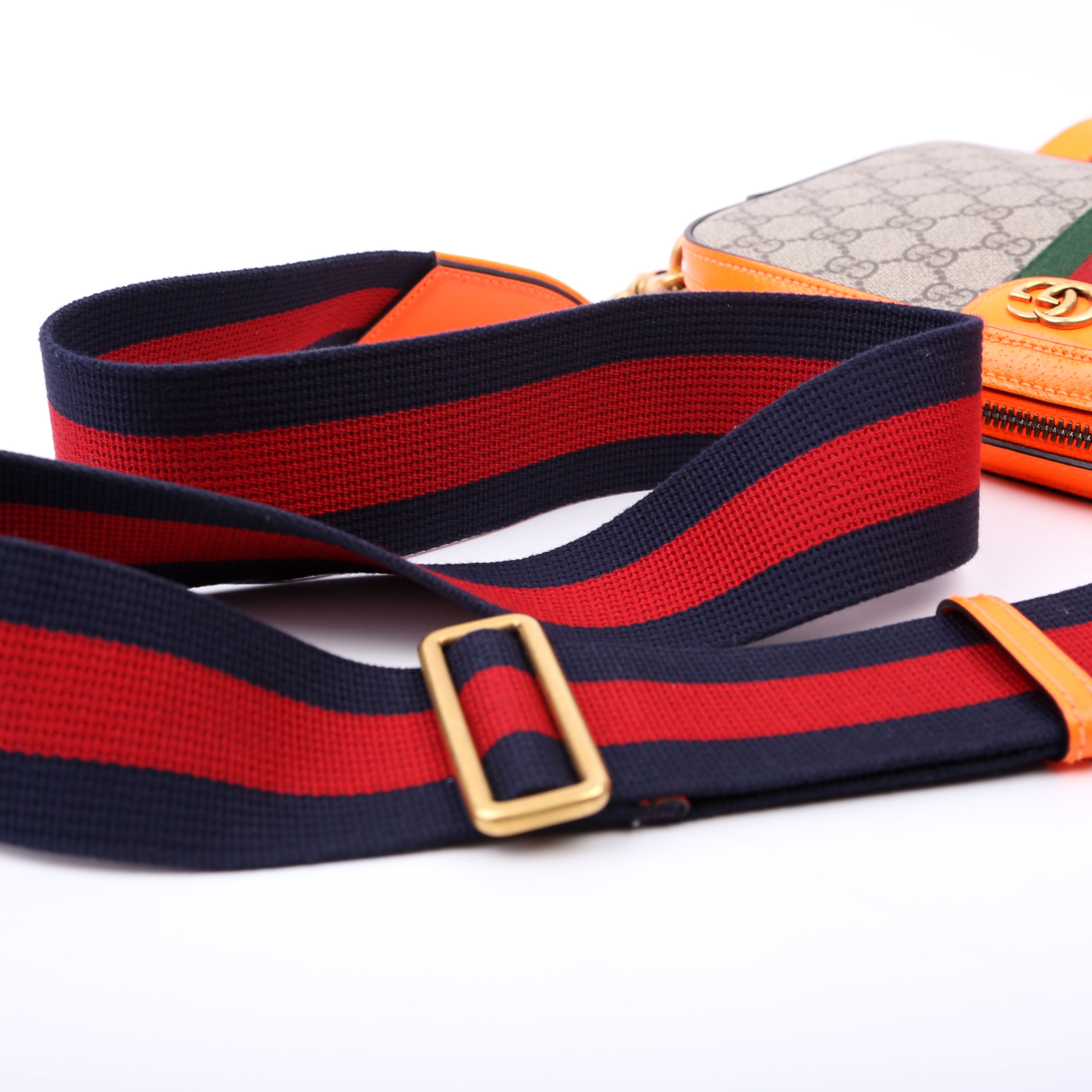 699439 GG Supreme Ophidia Small Wristlet Crossbody Orange