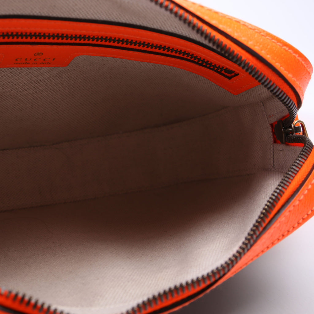 699439 GG Supreme Ophidia Small Wristlet Crossbody Orange