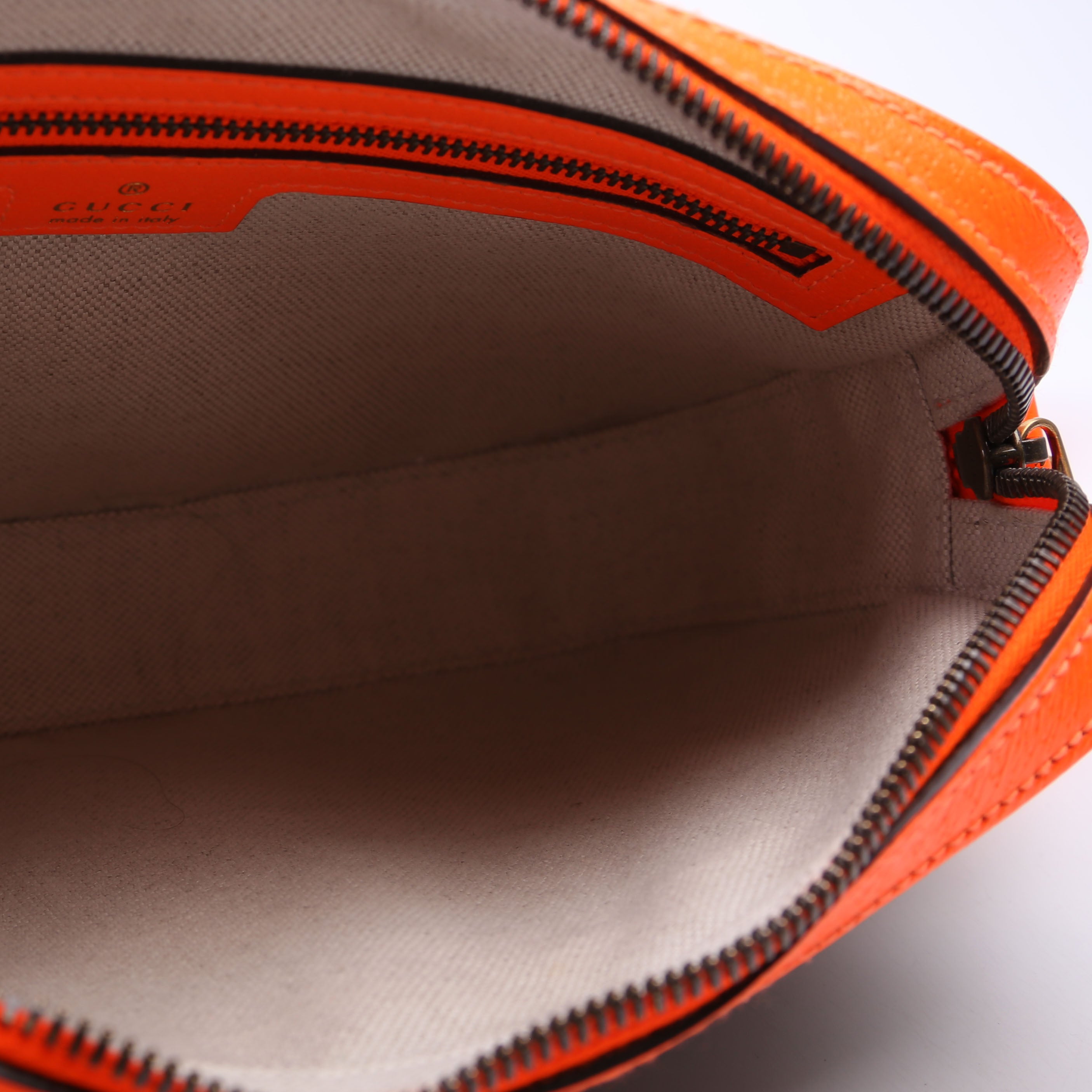 699439 GG Supreme Ophidia Small Wristlet Crossbody Orange