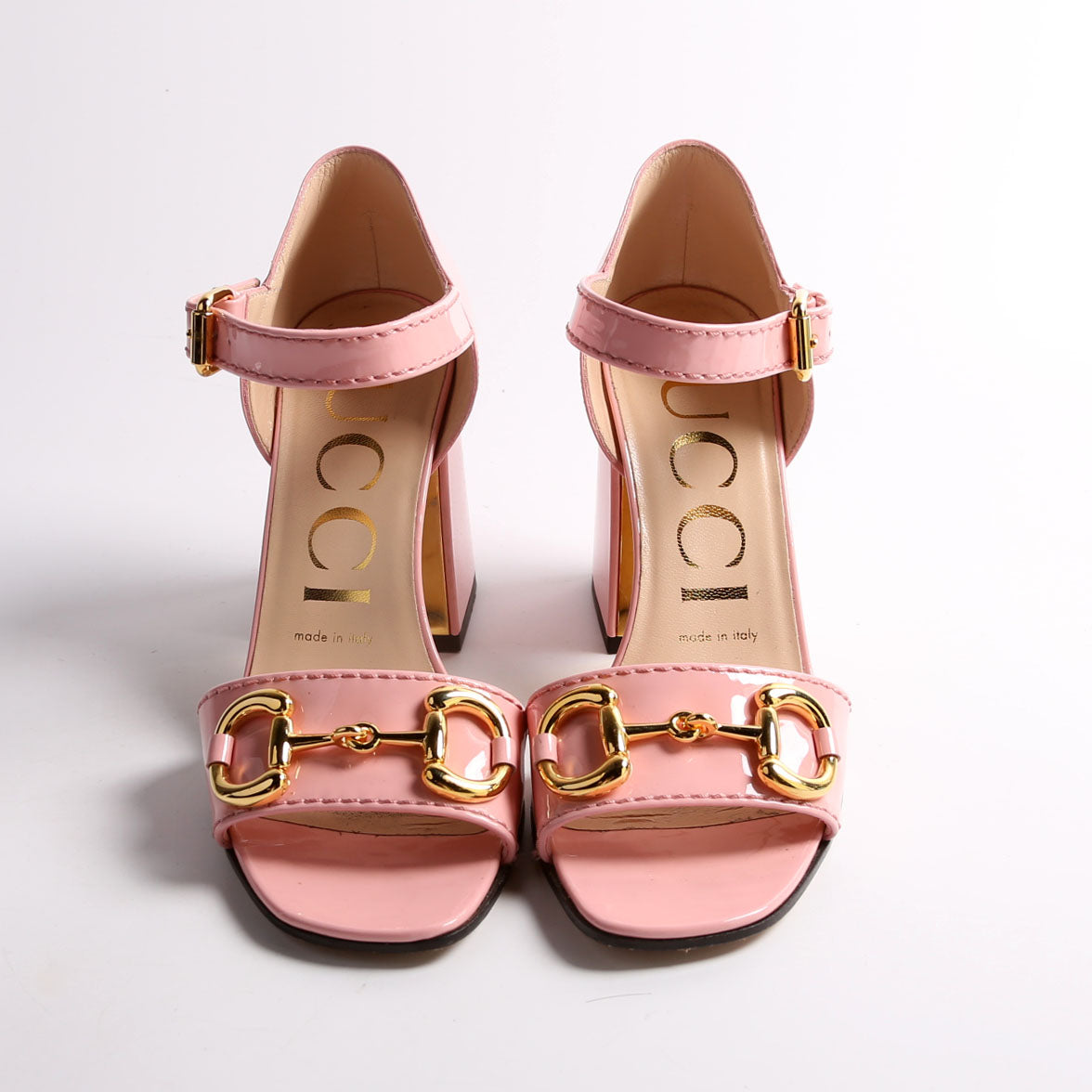 Baby Buckle Horsebit Ankle Strap Sandals Size 37.5 Pink