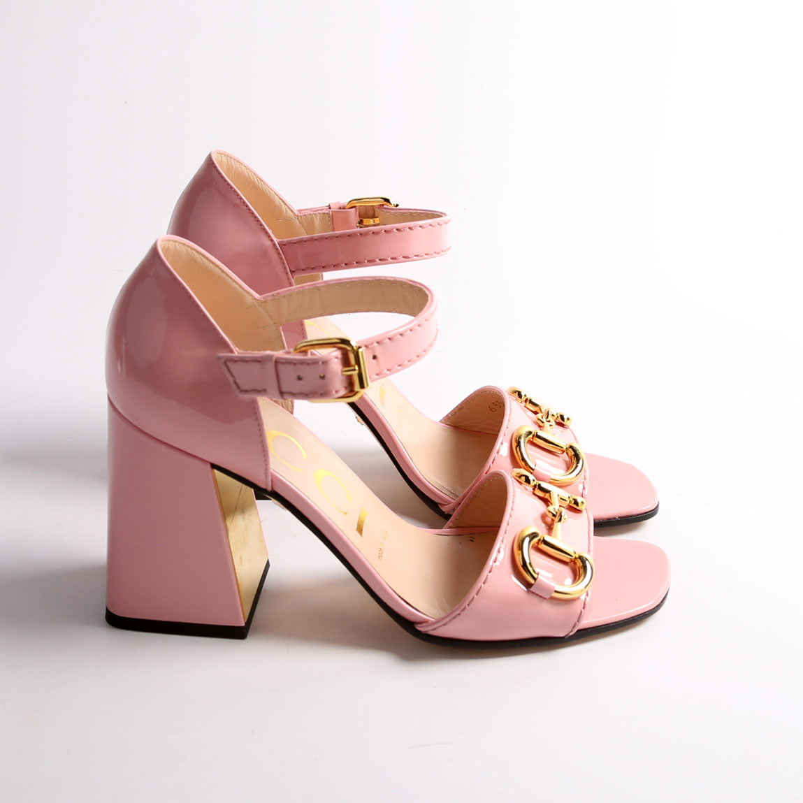 Baby Buckle Horsebit Ankle Strap Sandals Size 37.5 Pink