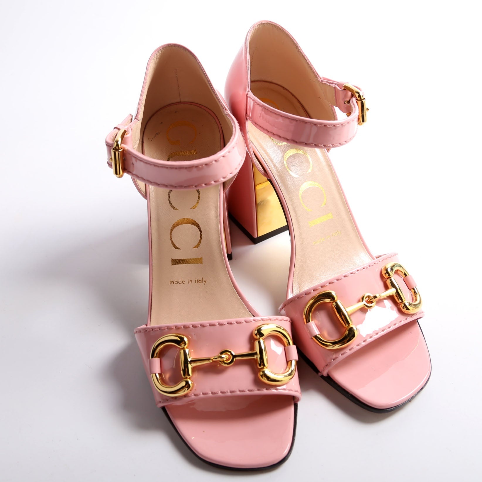 Baby Buckle Horsebit Ankle Strap Sandals Size 37.5 Pink