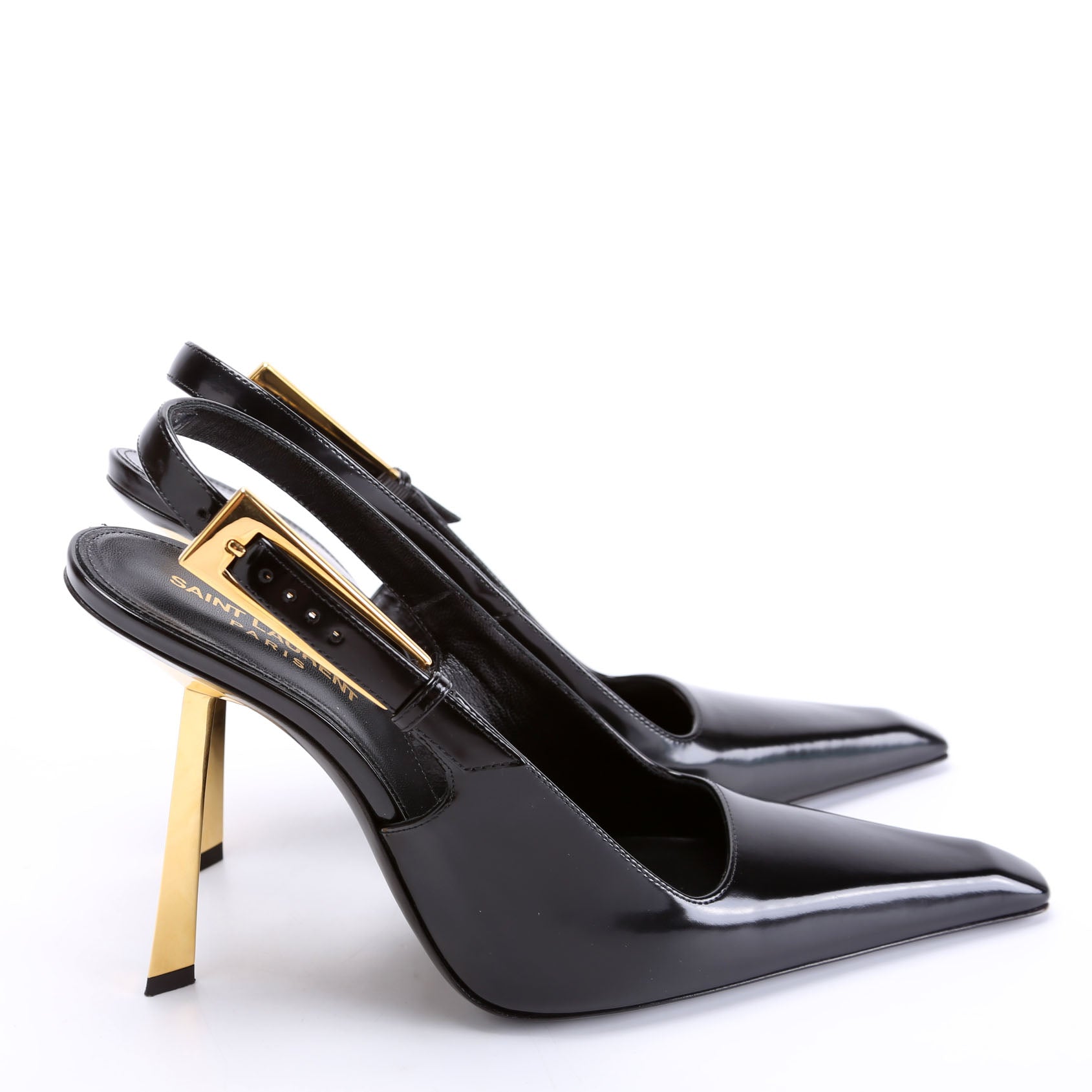 Lee Slingback Pumps Size 40 Black/Gold