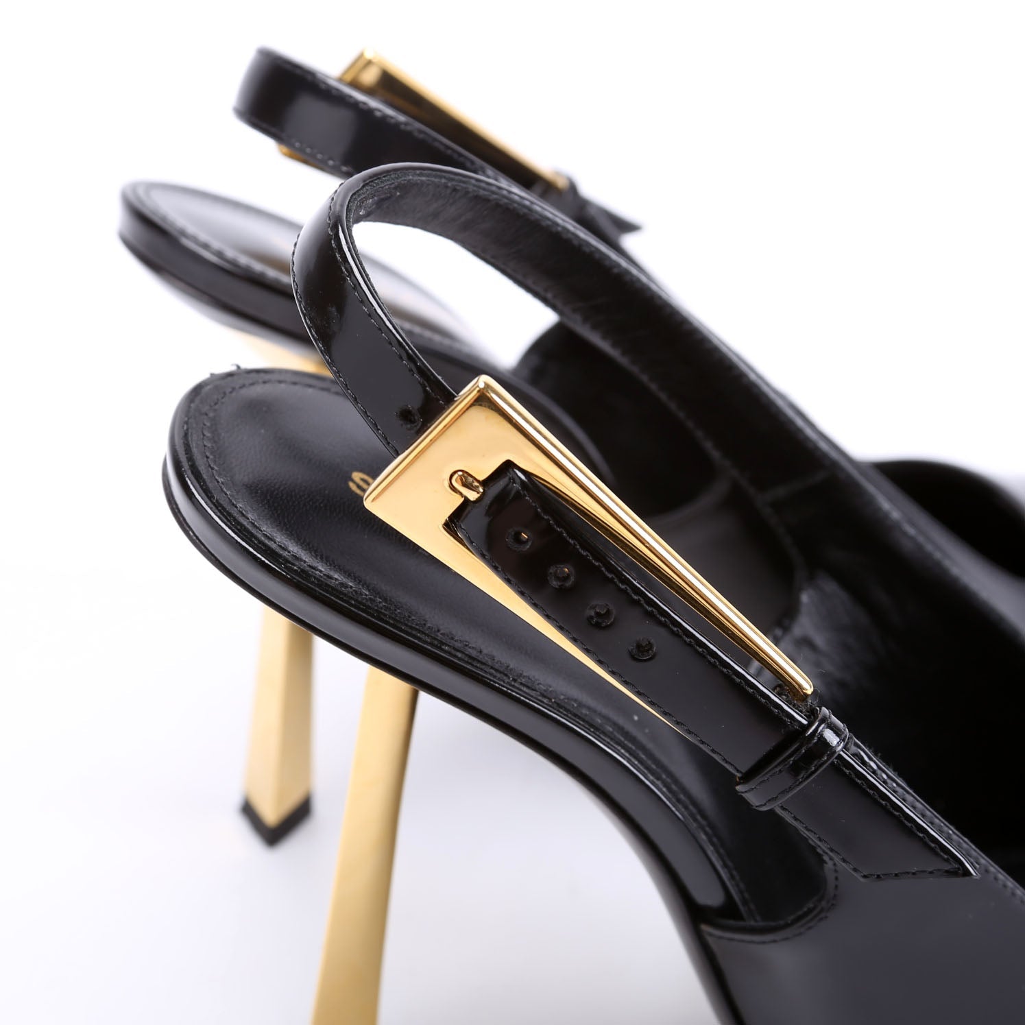 Lee Slingback Pumps Size 40 Black/Gold