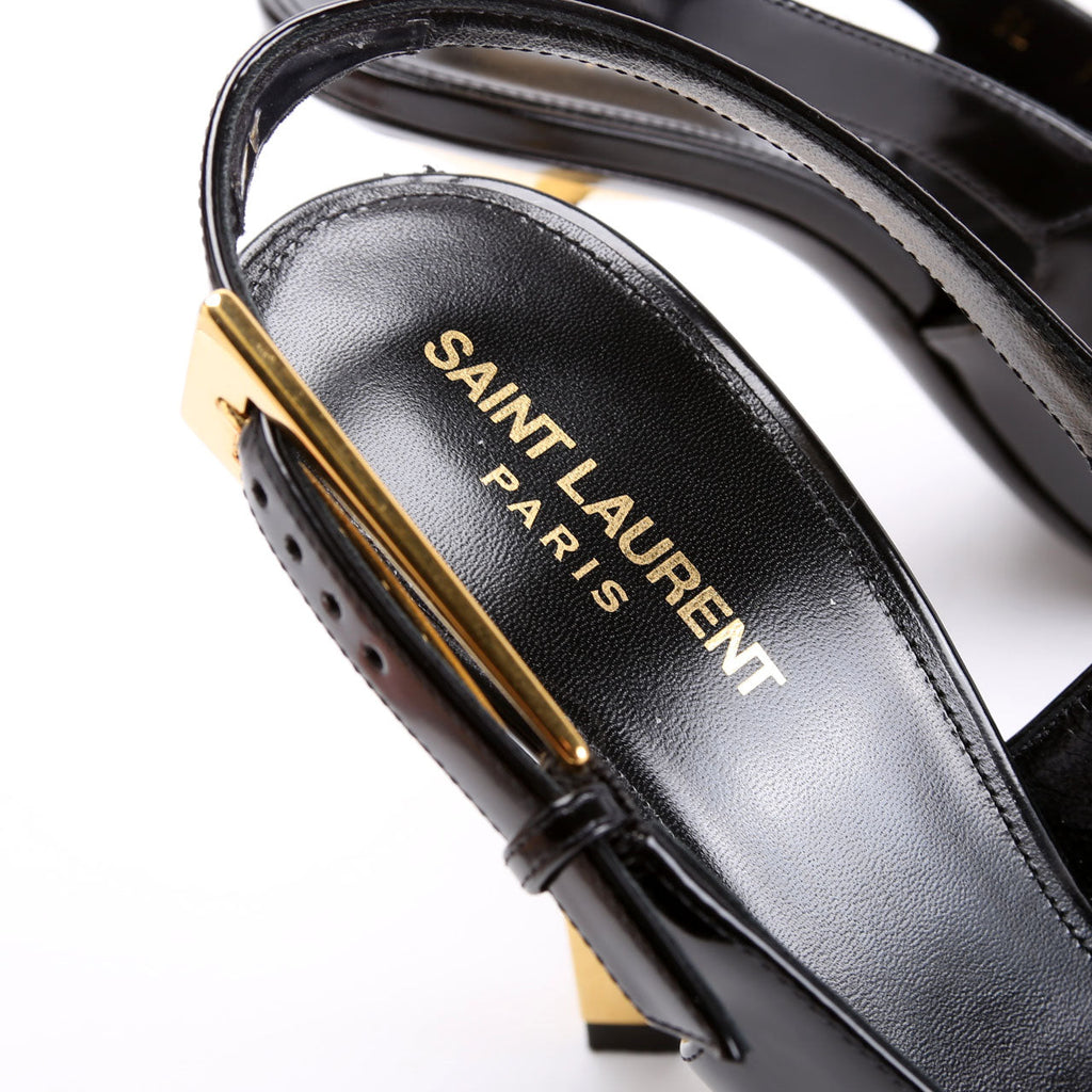 Lee Slingback Pumps Size 40 Black/Gold
