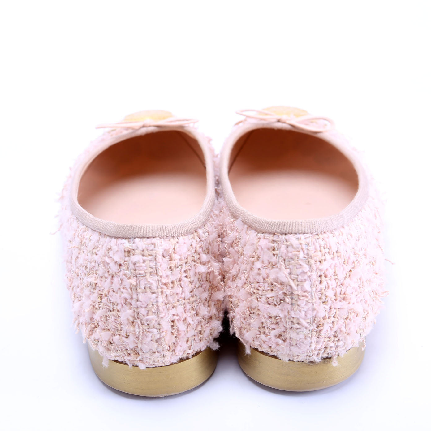 CC Cap Toe Ballet Flats Size 38 Pink/Gold