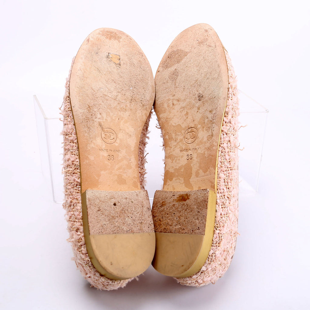 CC Cap Toe Ballet Flats Size 38 Pink/Gold