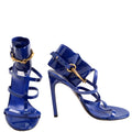 Ursula Horsebit Caged Sandals Size 38 Blue