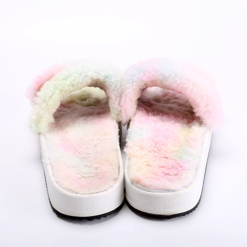 Poolstar Shearling Slides Size 37 Multi