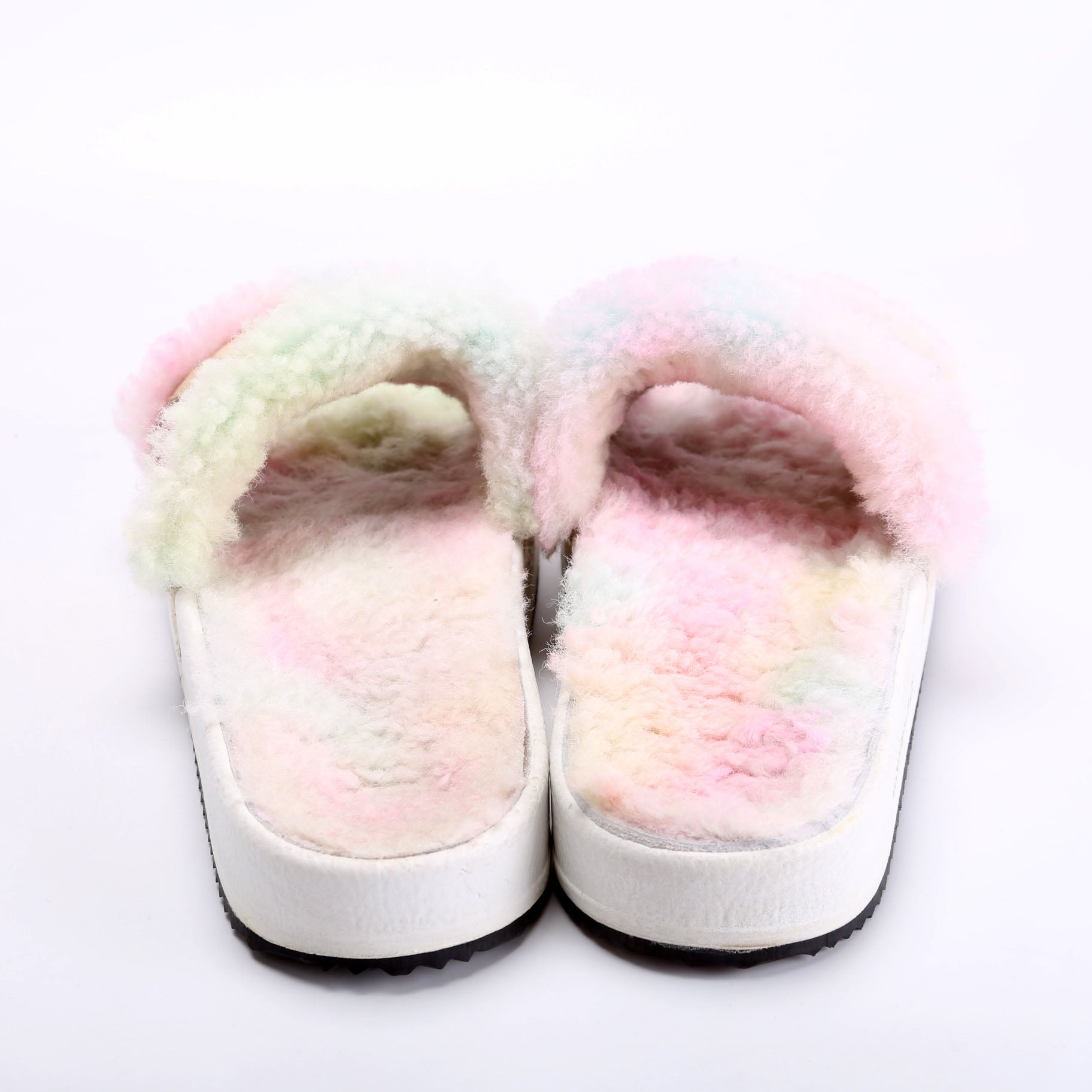 Poolstar Shearling Slides Size 37 Multi