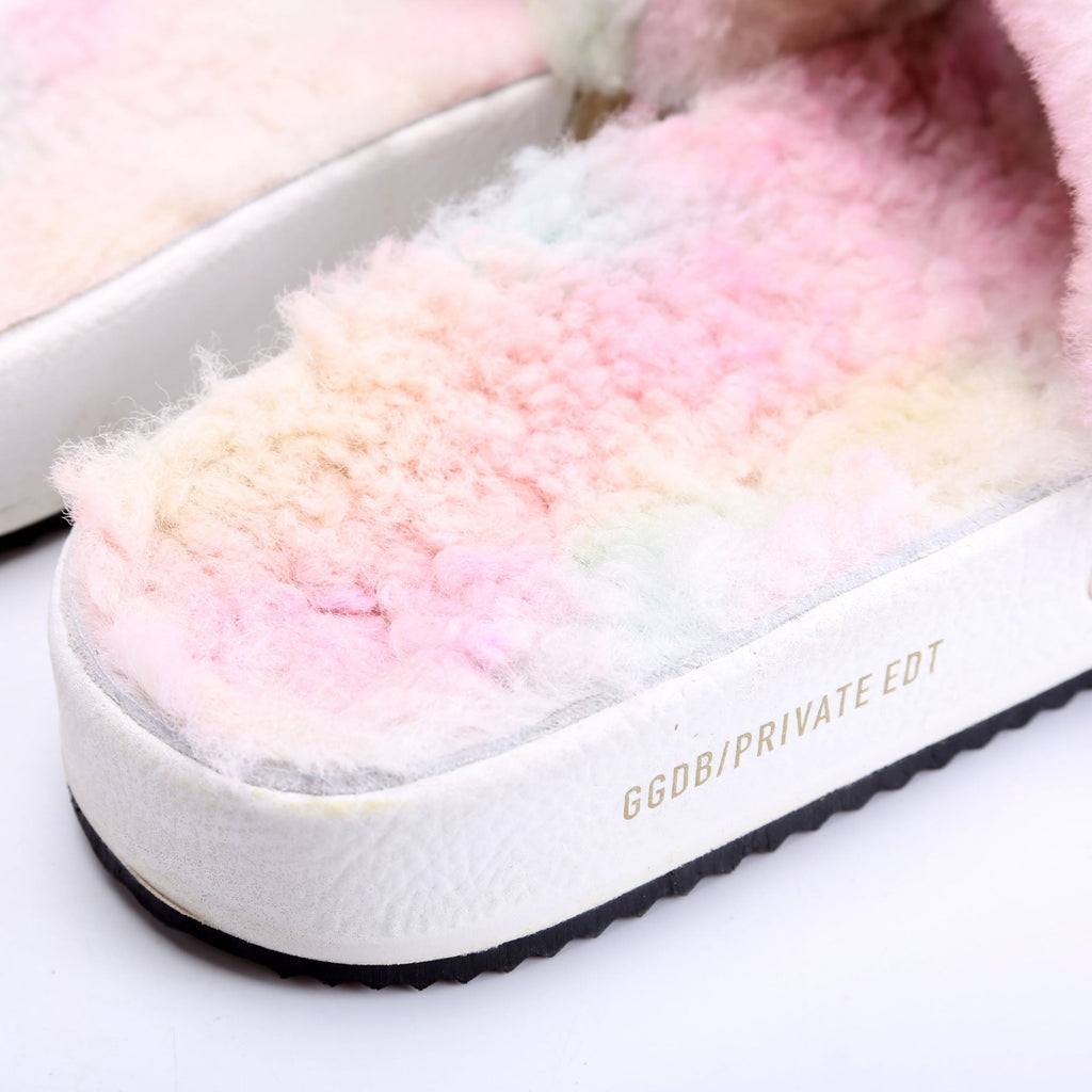 Poolstar Shearling Slides Size 37 Multi