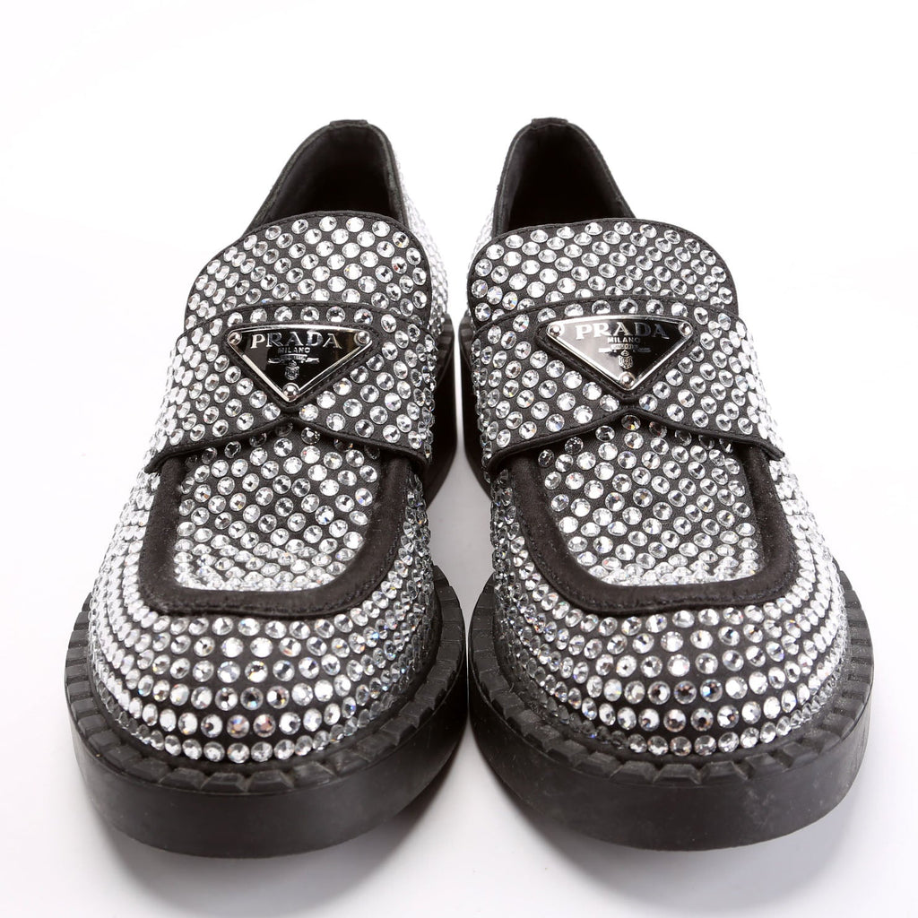 Crystal Logo Loafers Size 37.5