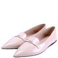 Spazzolato Logo Loafers Size 39.5 Beige
